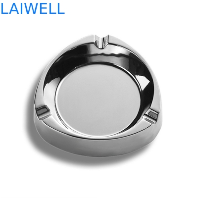 Modern Silver Polishing 83mm Metal Pocket Ashtray Nickel Free