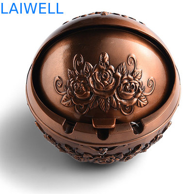 Customized Plating H80mm vintage Metal Pocket Ashtray Luxury Gold Color