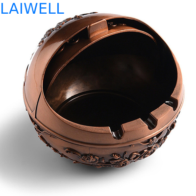 Customized Plating H80mm vintage Metal Pocket Ashtray Luxury Gold Color