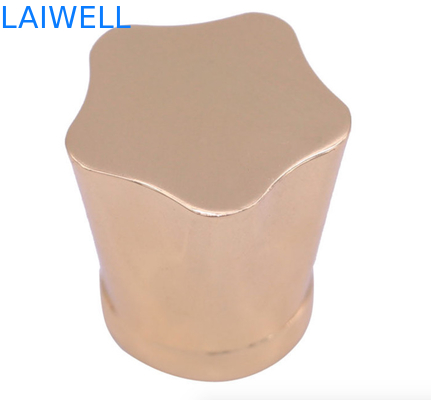 Customized Star Shaped Gold Plated Zinc Alloy Perfume Bottle Caps For High-End Perfume Packaging Solutions