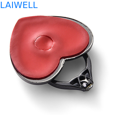 SGS Polishing Treatment Metal Die Casting 4.5*4cm Heart Shaped Phone Holder