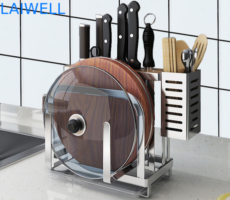 Anticorrosion 304 Stainless Steel Kitchenwares Silver Cutting Board Holder Stand