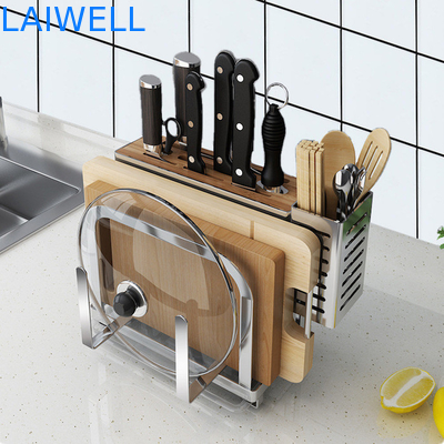 Anticorrosion 304 Stainless Steel Kitchenwares Silver Cutting Board Holder Stand
