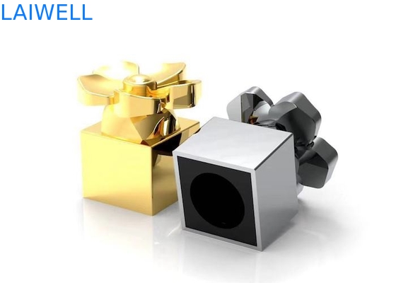 Modern Fashion Luxury Silver Electronic Plating Metal Die Casting Zinc Alloy Perfume Bottle Caps With Laser Engraving Logo