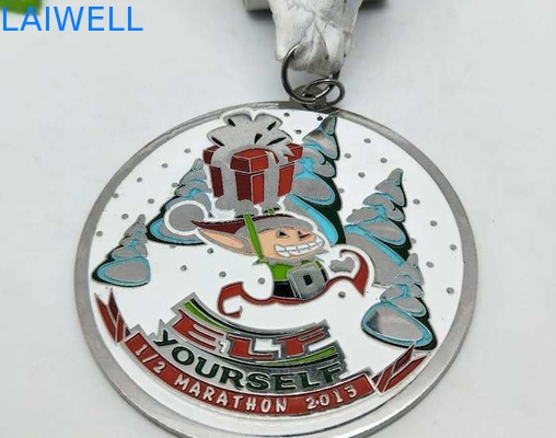 1/2 Marathon Race Metal Medal Zinc Alloy Colored Painting