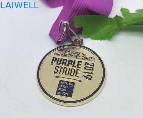 Die Casting Metal Medal Sandblasting Zinc Alloy Medal With Soft Enamel
