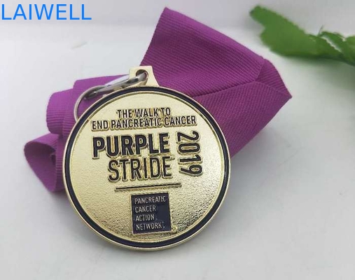 Die Casting Metal Medal Sandblasting Zinc Alloy Medal With Soft Enamel