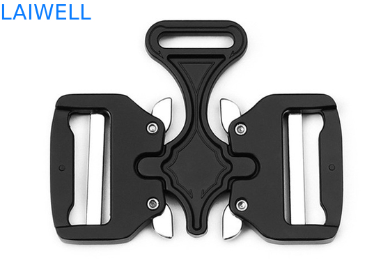 Double Insert Tactical Unisex Metal Belt Buckle Black Plated 38MM