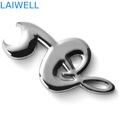 Silver Plating Zinc Alloy Metal Bottle Opener 73*40mm Music Notes Design