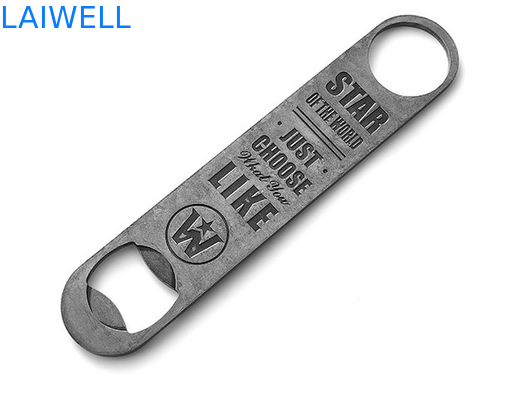 Stamping Stainless Steel Bottle Opener With Logo Lathe Machining 175*35mm