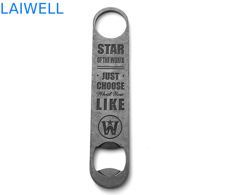 Stamping Stainless Steel Bottle Opener With Logo Lathe Machining 175*35mm