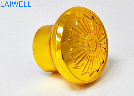 Gold Color Plating Zinc Alloy Perfume Bottle Tops With 17.2mm Inner