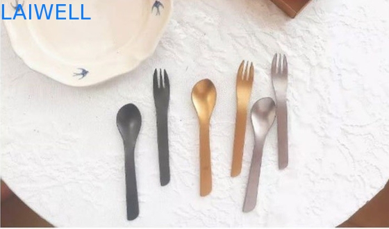 13.6CM 304 Stainless Steel Flatware Sets Frosted 2 Pieces Dessert Cutlery Sets