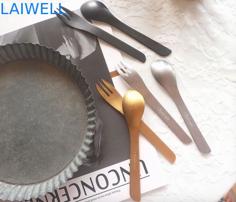 13.6CM 304 Stainless Steel Flatware Sets Frosted 2 Pieces Dessert Cutlery Sets