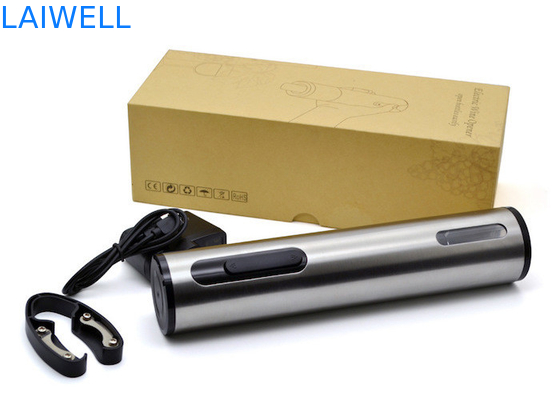 Luxury Rechargeable SS304 Electric Wine Opener Silver Color