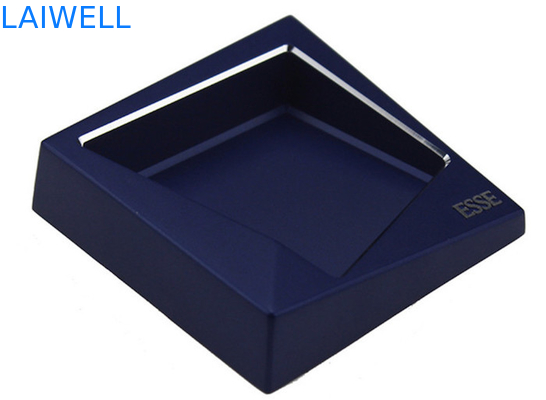 Blue Die Casting Aluminum Portable Pocket Ashtray Geometry Plating