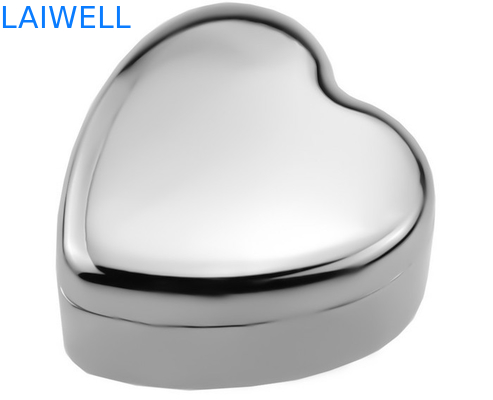 PVD Silver Plating Metal Houseware Zinc Alloy Heart Jewelry Box Rustproof