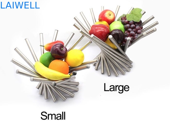 Silver Polishing Rotating Stainless Steel Fruit Tray For Household