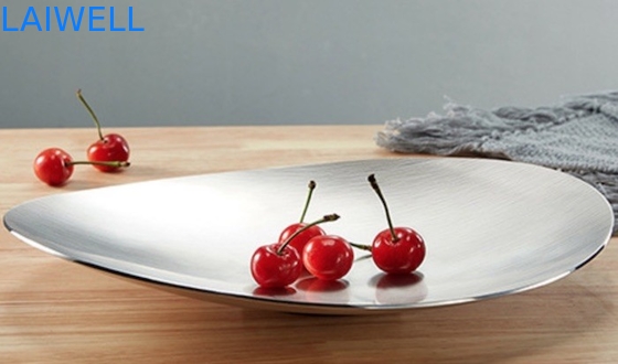 Dessert Basin SS304 Fruit Plate Metal Houseware Sand Polishing