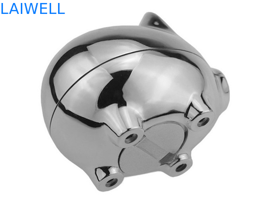 Laser Engraving Metal Houseware Zinc Alloy Silver Plated Mini Coin Bank