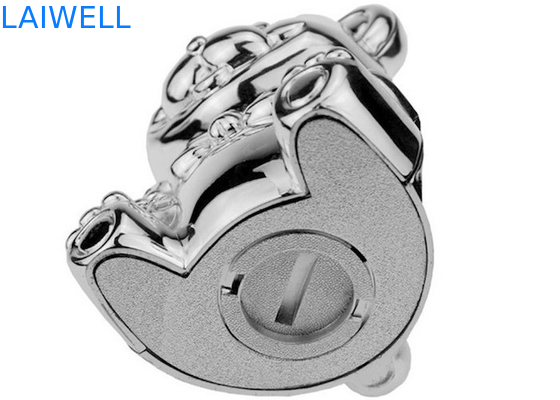 Cute Silver Plated Teddy Bear Coin Bank Die Casting 105*85*118mm