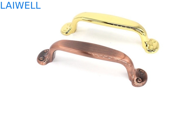Luxury Sandblasting Double Hole Drawer Pulls Laser Engraved For Wine Cabinet