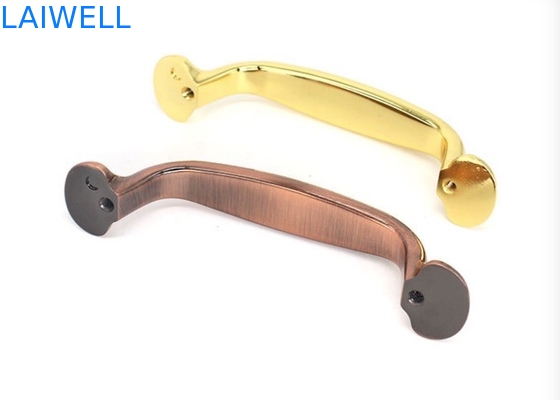 Luxury Sandblasting Double Hole Drawer Pulls Laser Engraved For Wine Cabinet
