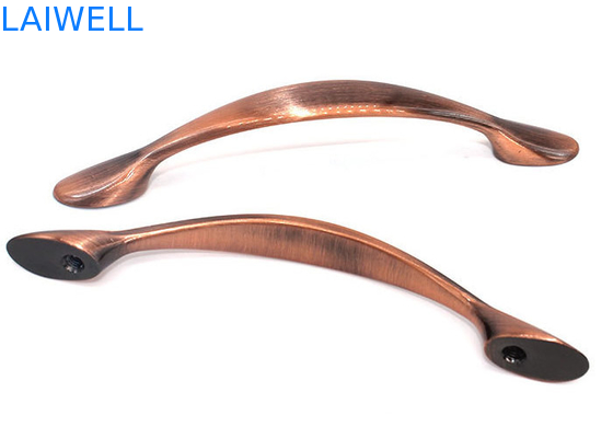 Bronzed Sandblasting Cabinet Handle Metal Die Casting Luxury Arch Shape