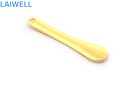 Custom Metal Die Casting Gold Plated Zinc Alloy Face Cream Makeup Spoon Stamping Etching