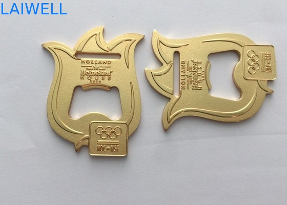 2.0MM Gold Color 2 In 1 Medal Bottle Opener Olympic Sport Plating