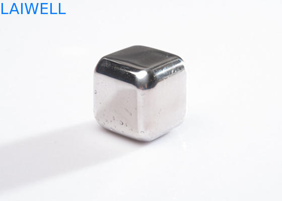 Ice Cube Silver Mirror Polishing Metal Wine Cooler 27MM