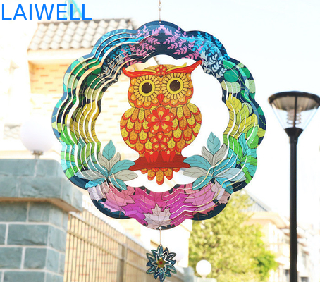 Owl Nordic Style Stainless Steel Rotating Wind Spinner Thickness 0.5mm