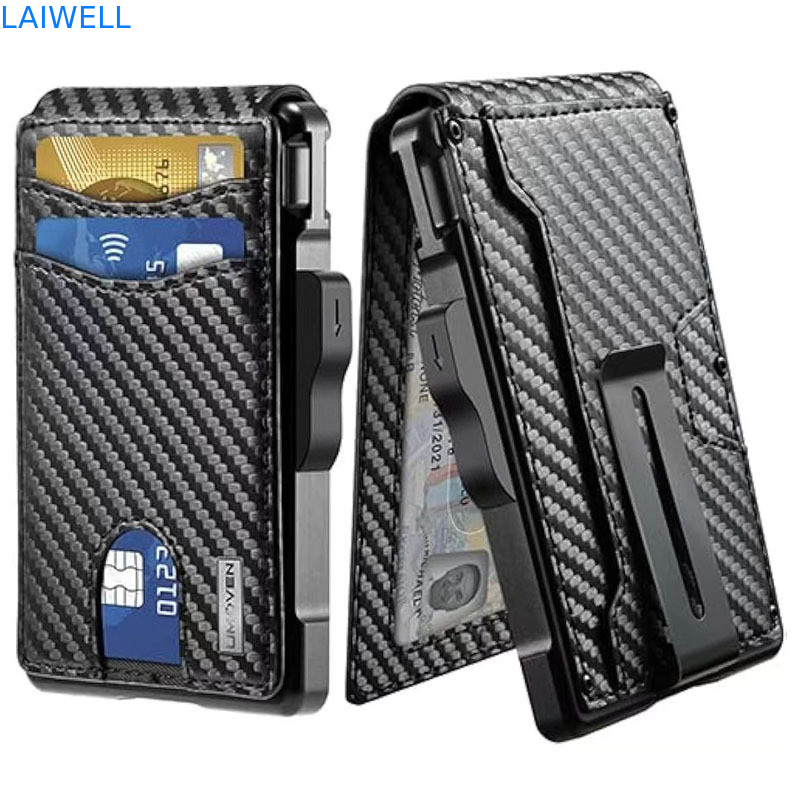 11.2*7.4*1.7cm Black High Capacity Aluminium RFID Card Holders Holds Up To 12 Cards Perfect for Business Travel Luxury Design