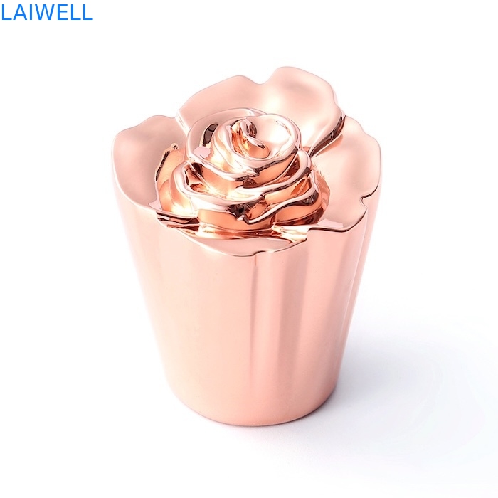 Modern Luxury Unique Design Plating Gold Color Zinc Alloy Die Casting Perfume Bottle Caps Fits Most Bottles As Requested Design