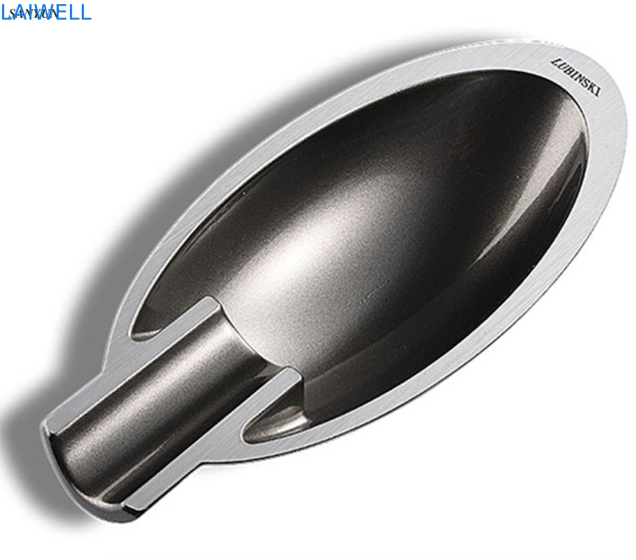 Black Plated 165*35mm Reusable Portable Pocket Ashtray / Vintage Personal Ashtray