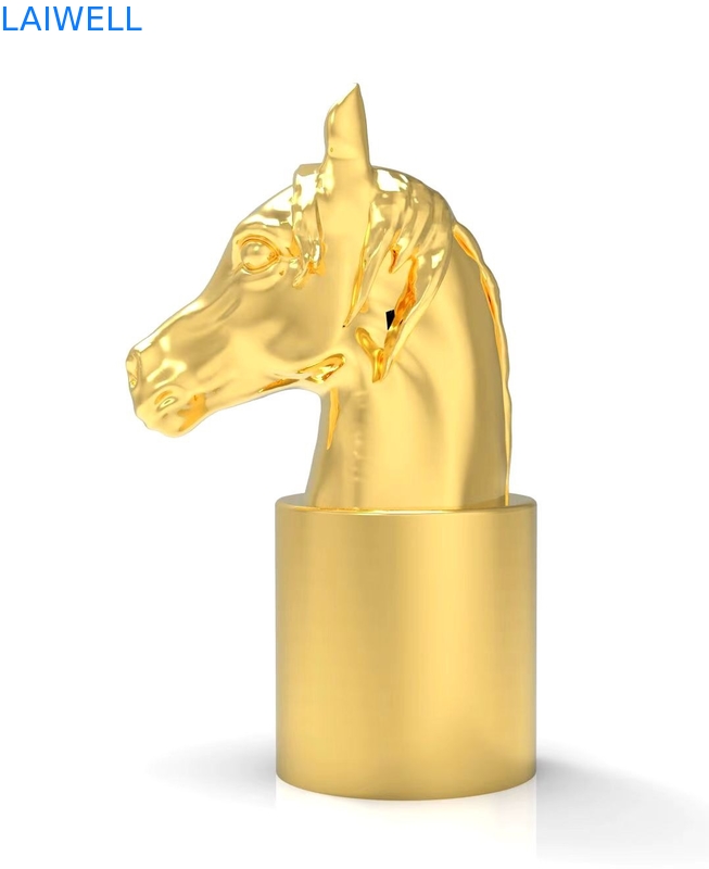Decorative Horse Head Design Perfume Bottle Lid Electric plating Finishing