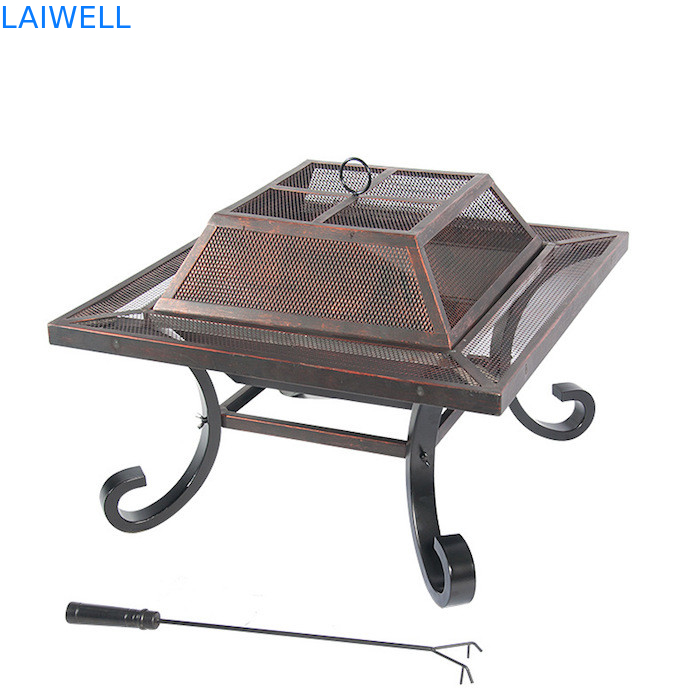 OEM Geometric Design Steel Barbecue Grills Bbq Oven Bronze Color