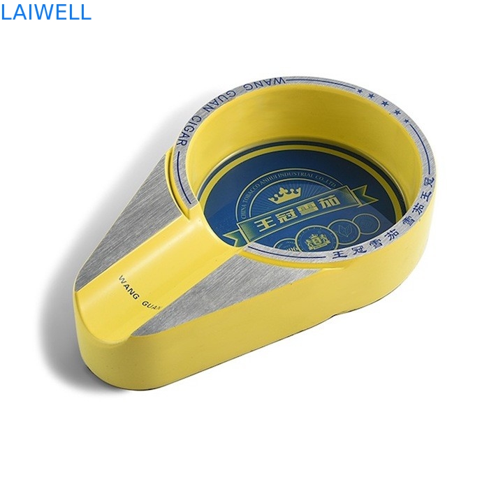 Customized Classical Grey Color Metal Pocket Ashtray For Cigar And Cigarette Lovers With Laser Engraved Logo