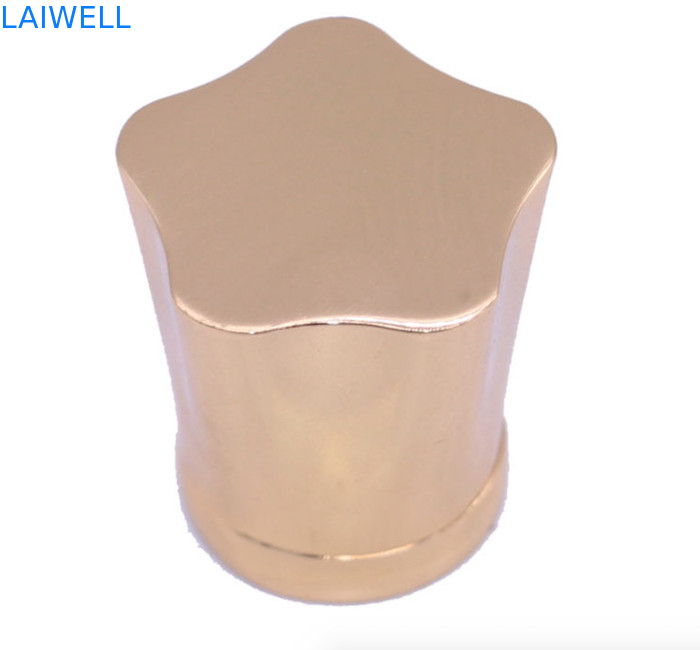 Customized Star Shaped Gold Plated Zinc Alloy Perfume Bottle Caps For High-End Perfume Packaging Solutions