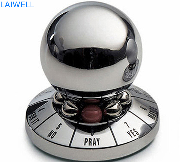 Customized and Creative Zinc Alloy Silver Color Metal Die Casting Lucky Decision Ball for Game and Birthday