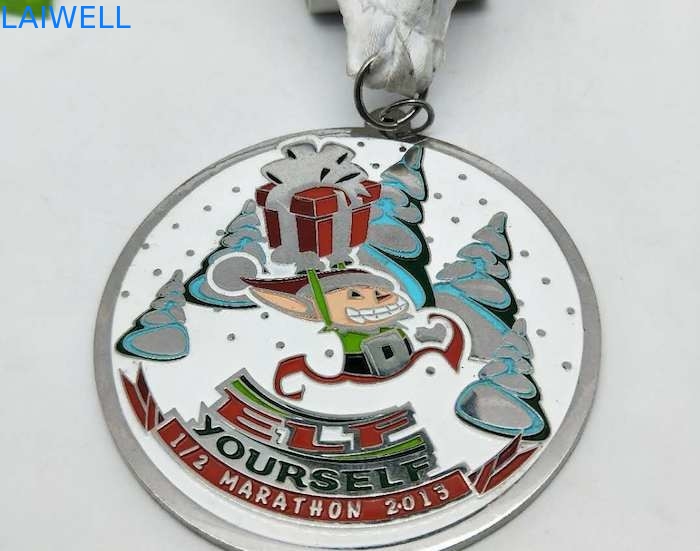 1/2 Marathon Race Metal Medal Zinc Alloy Colored Painting
