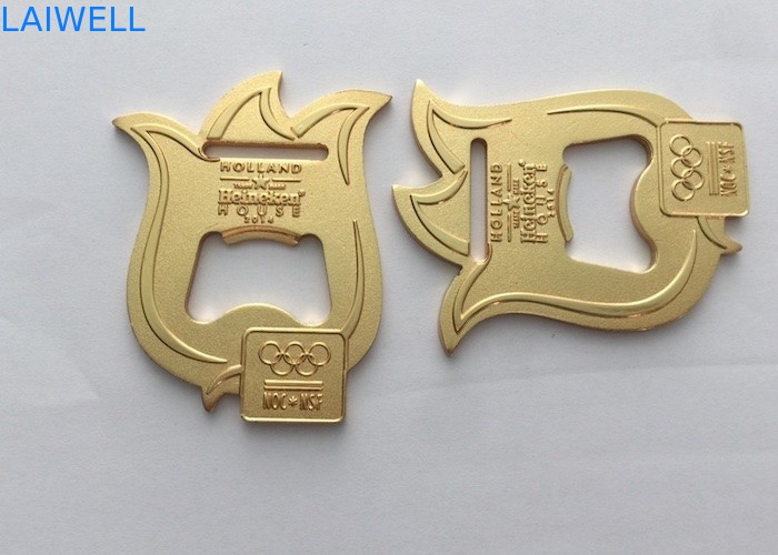 2.0MM Gold Color 2 In 1 Medal Bottle Opener Olympic Sport Plating