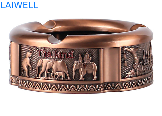 82*32MM Color bronze Zin Alloy Customizable Portable Metal Die Casting Ashtray