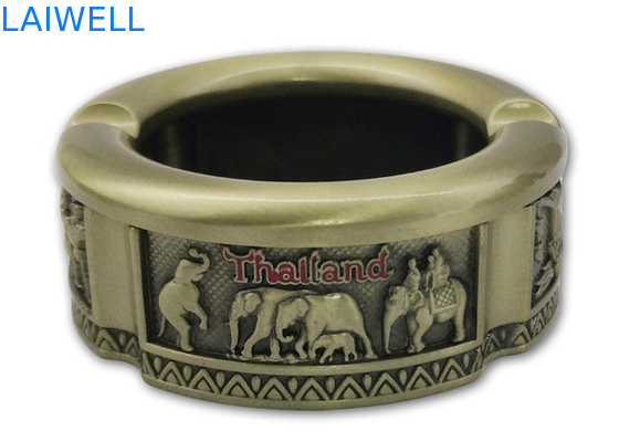82*32MM Color bronze Zin Alloy Customizable Portable Metal Die Casting Ashtray