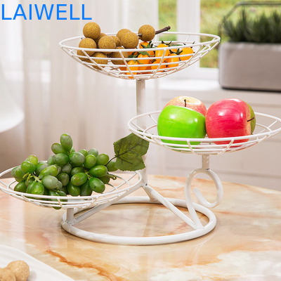 32CM Height Baking Black Metal Iron Multilayer Iron Fruit Tray Custom Design for Convenience