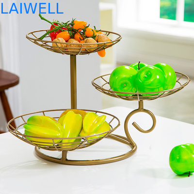 32CM Height Baking Black Metal Iron Multilayer Iron Fruit Tray Custom Design for Convenience