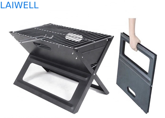 SGS 45cm dia Portable Folding Bbq Grill / Metal Charcoal Grill Easy Set Up