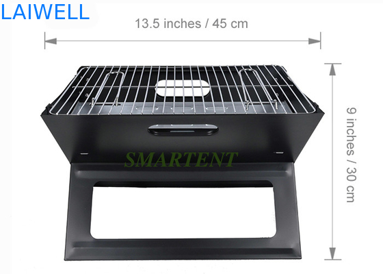 SGS 45cm dia Portable Folding Bbq Grill / Metal Charcoal Grill Easy Set Up