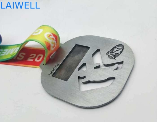 Hollow CNC Marathon Sports Metal Medal Retro Debossing