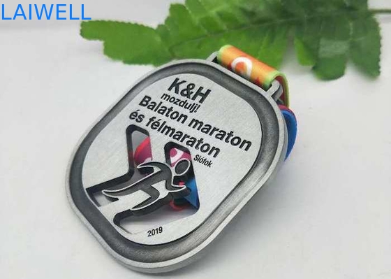 Hollow CNC Marathon Sports Metal Medal Retro Debossing